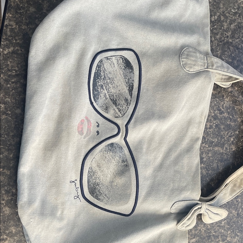 Gray Juicy Couture Tote Bag with Sunglasses Print